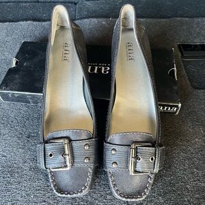 Women’s size 10 black slip on shoes